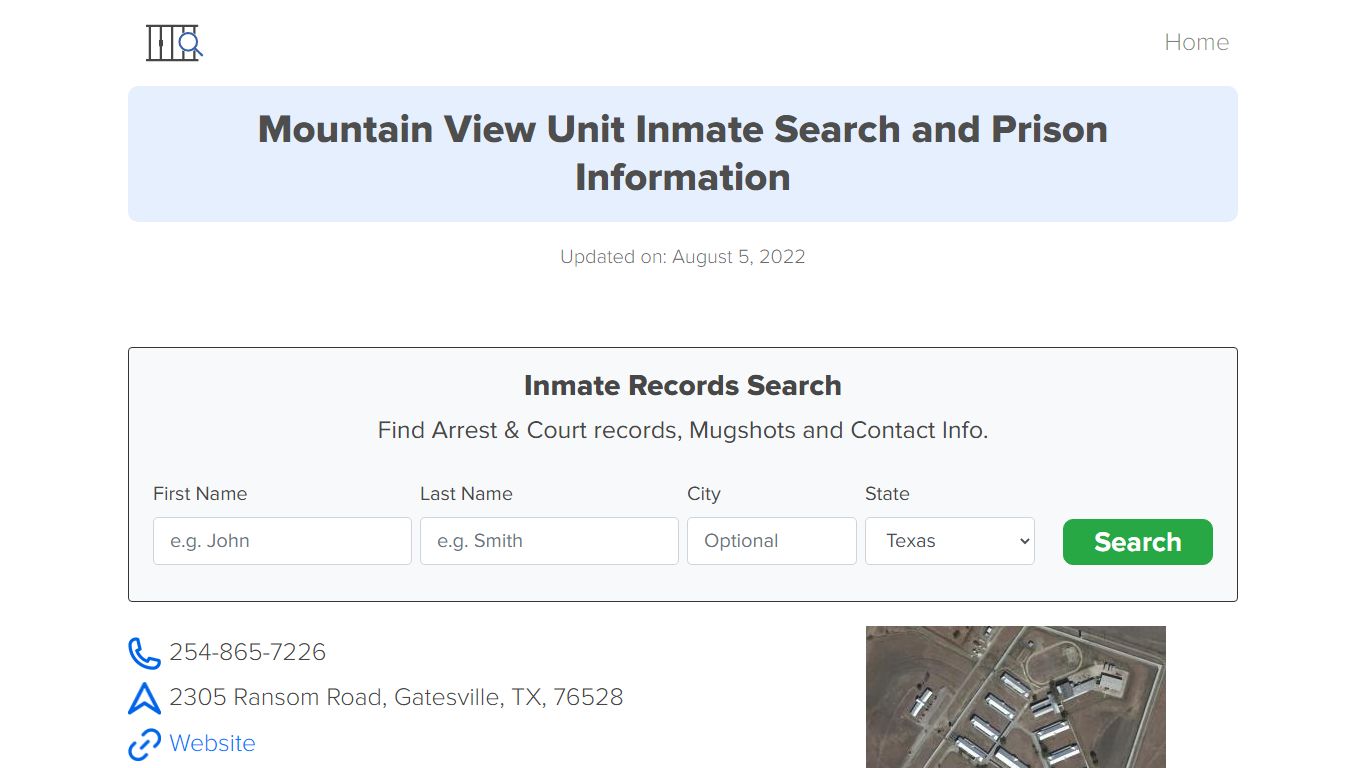 Mountain View Unit Inmate Search, Visitation, Phone no ...